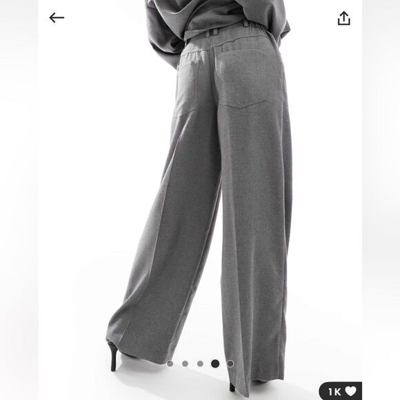 ASOS DESIGN Relaxed Straight Leg Pants with 5 pocket detail NEW - Picture 2 of 6